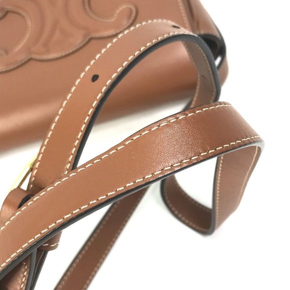 CELINE 198263DU3 Crossbody Pochette Folco Cuir Triomphe Bag Shoulder Bag - Picture 13 of 16